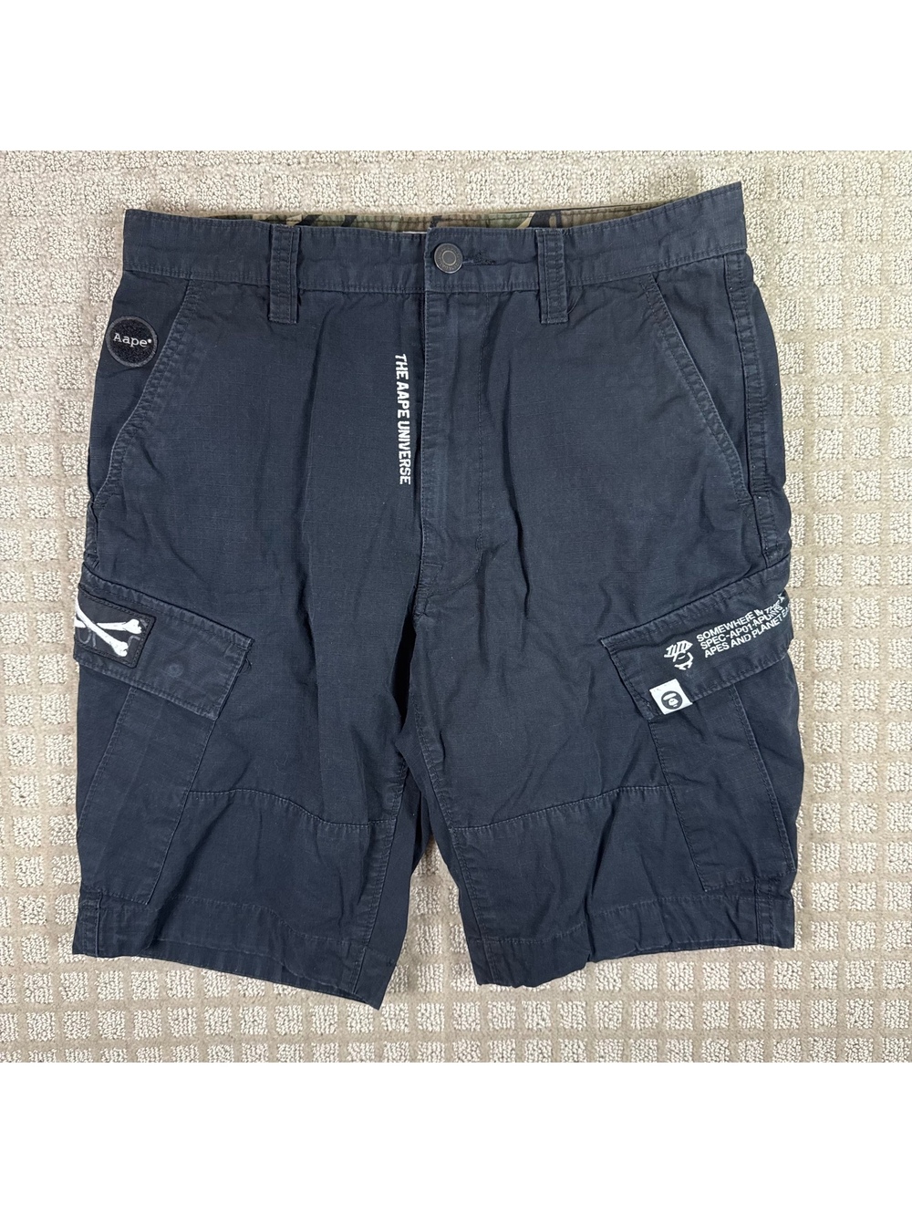 AAPE BAPE Cargo Shorts Black Medium 31 Waist